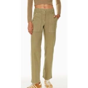 Aritzia Wilfred Free Modern Utility Pants Khaki
